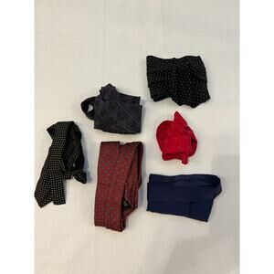 Silk Ties Vtg Hand sewn USA misc Lot Dandyism Frost Ginnie Andrea Dallas